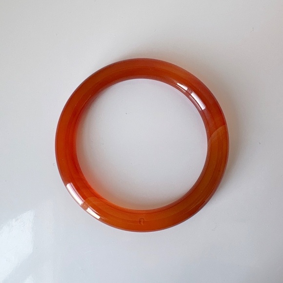 55mm Natural Carnelian Round Bangle BA122 - Picture 2 of 10